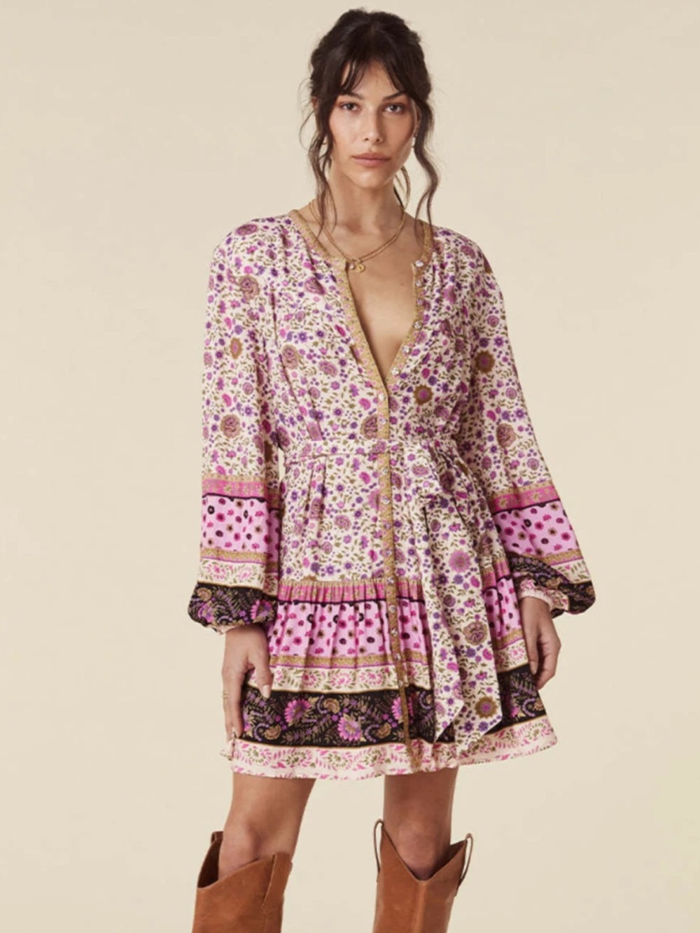 Spell & The Gypsy Lady Untamed Tunic Mini Dress Size Medium
